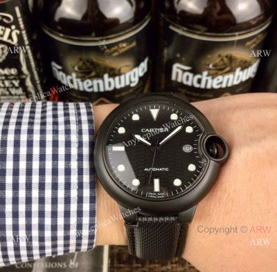 Replica Cartier Ballon Bleu de Black PVD watches New Model
